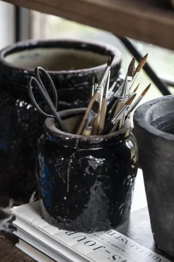 Deko Schere Nostalgie, Metallschere lang, schwarz, 20cm, Ib Laursen