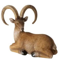 Deko Steinbock Poldie, Steinbock liegend, braun, 15cm, Boltze Home Collection