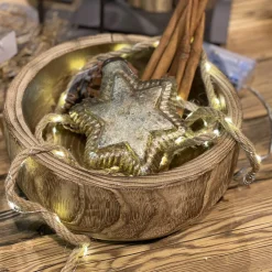 Deko Stern Antik, Glasstern antik silbergold, Weihnachtsstern, 12x13cm, Hänger