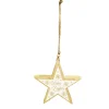 Deko Stern Winterzauber, Holzstern mit Spruch, natur-weiß, 15x15cm, Hänger