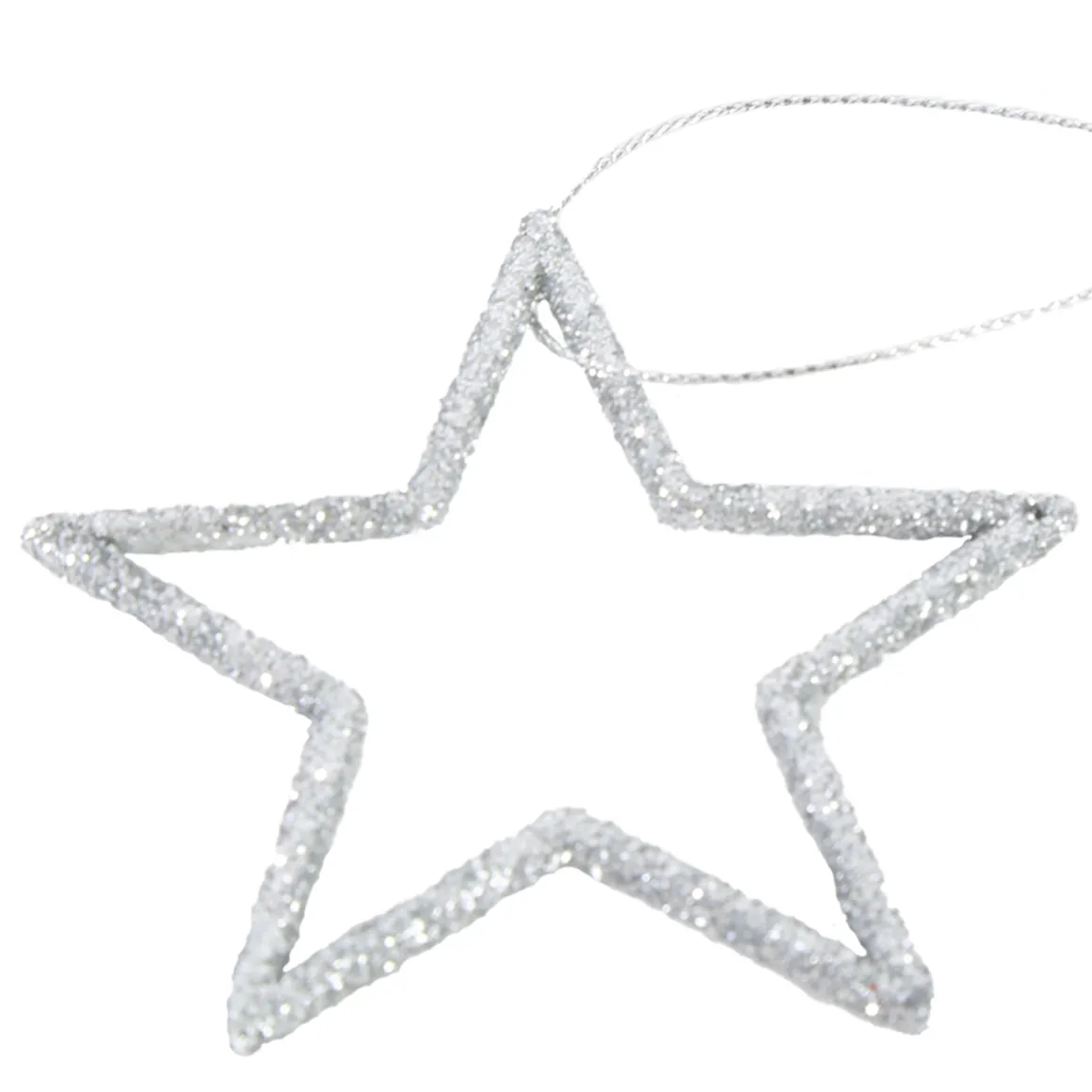 Deko Sterne bordeauxrot, Weihnachtssterne mit Glimmer, Ø7cm, 20 St/Beutel, Hänger