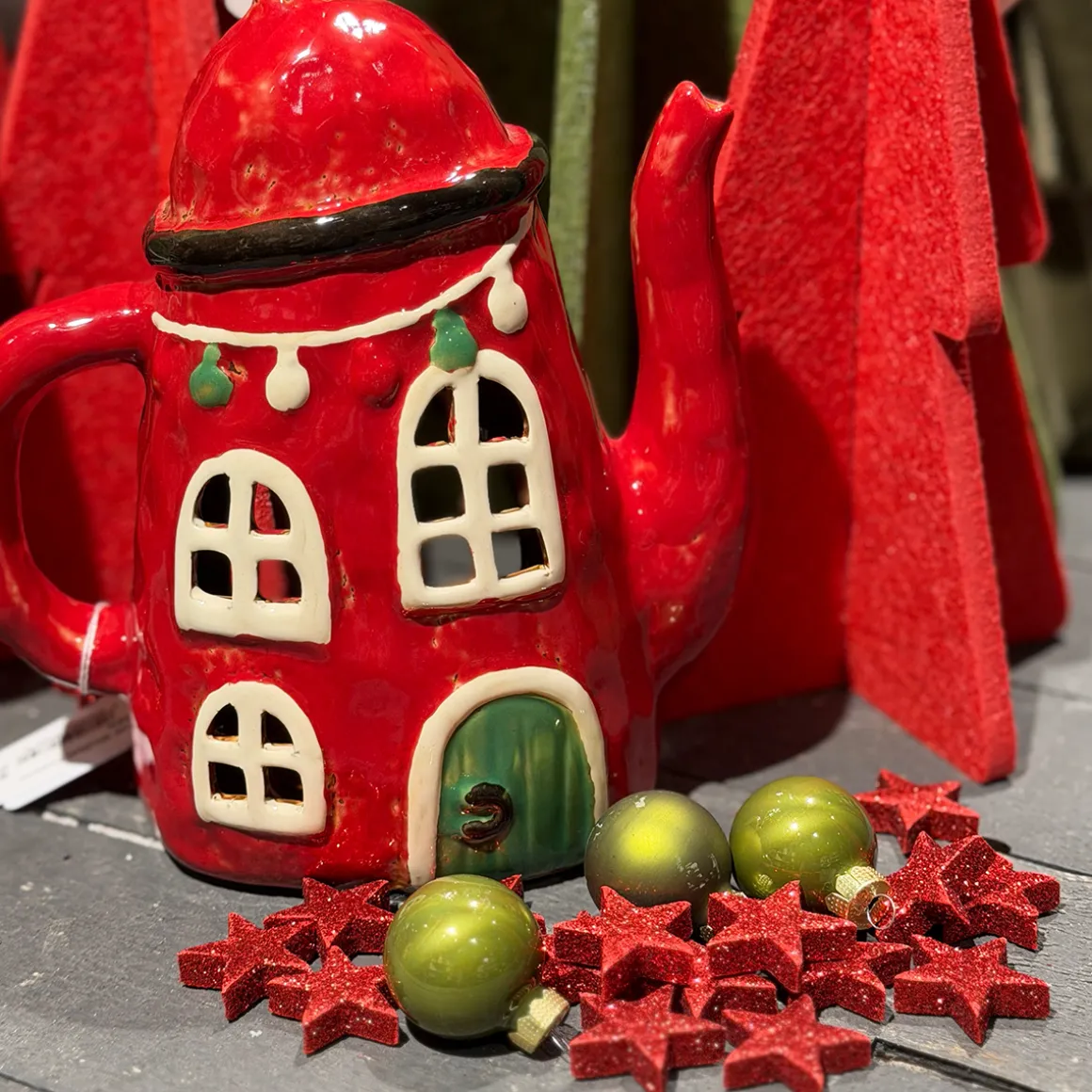 Deko Streu Sterne Glitzer rot, 108 Stück/Box