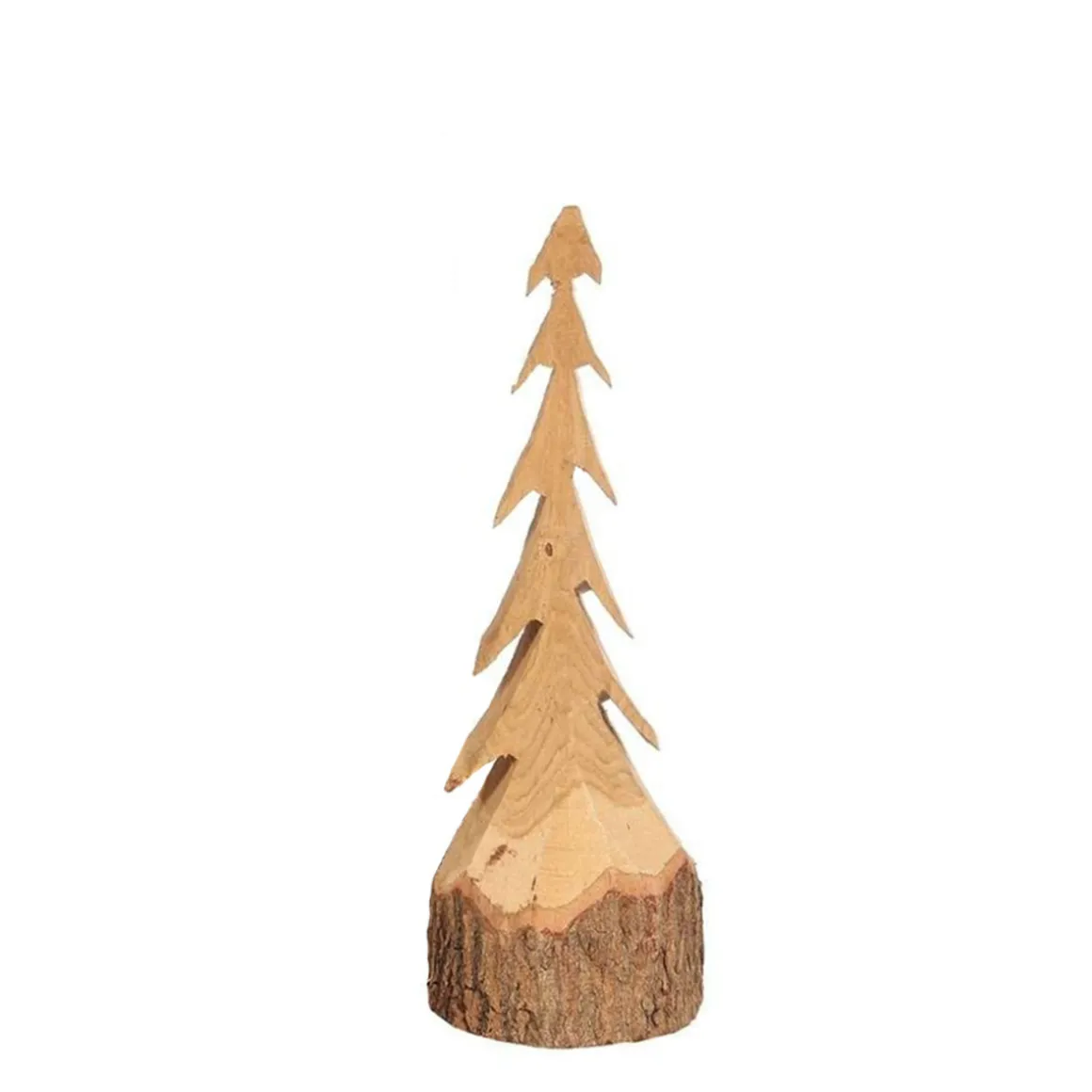 Deko Tannenbaum Natur, rustikale schlanke Tanne aus Naturholz, 70cm, WMG Grünberger