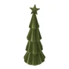 Deko Tannenbaum samtlook grün, Kunststoffbaum mit Stern, 37cm