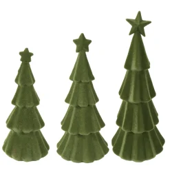 Deko Tannenbaum samtlook grün, Kunststoffbaum mit Stern, 37cm