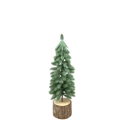 Deko Tannenbaum, Tannenbaum auf Holzfuß, 30cm, Naturholz/PE