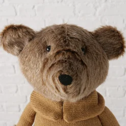 Deko Teddy mit Pumphose und Hundeschuhe, Teddyjunge mit Teleskopbeine, 34cm bis 54cm, Boltze Home Collection