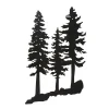Deko Wandobjekt Wald, Baum Fidelio, schwarz, 33x53cm, Boltze Home Collections