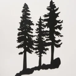 Deko Wandobjekt Wald, Baum Fidelio, schwarz, 33x53cm, Boltze Home Collections