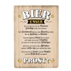 Deko Wandschild Bier, Metallschild Bier unser...Prost, 42x30cm, Gilde