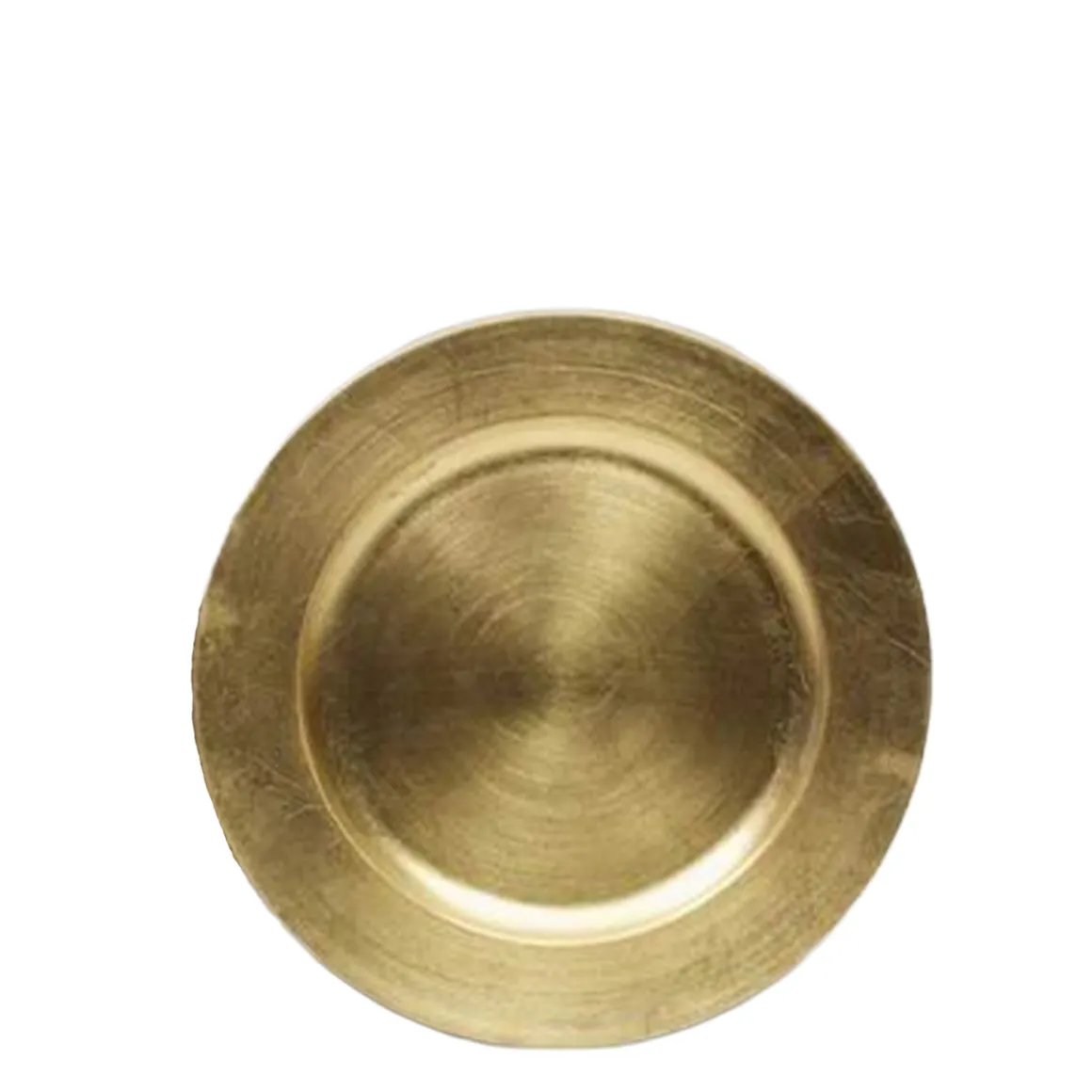 Deko Weihnachtsteller gold, runder kleiner Platzteller gold glänzend, Ø17cm, Kunststoff