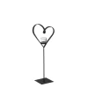 Deko Windlicht Herz Diana, geschwungenes Metallherz auf Metallständer, 60cm, WMG Grünberger