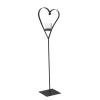 Deko Windlicht Herz Diana, geschwungenes Metallherz auf Metallständer, 135cm, WMG Grünberger