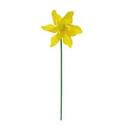 Deko Windrad, gelb mit Punkte, 27cm, Kunststoff