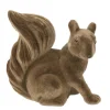 Deko Eichhörnchen samtlook braun, Kunststoff Eichhörnchen, 18cm