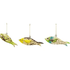 Deko Fisch used look, Metallfisch beige, Hänger, 22cm