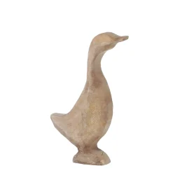Deko Gans Naturholz, Holzgans grau sägerau, 45cm, WMG Grünberger