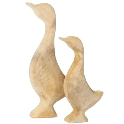 Deko Gans Naturholz, Holzgans natur sägerau, 60cm, WMG Grünberger