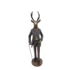 Deko Hirsch Mr Deer Antik, großer stattlicher Hirsch im Frack und Gehstock, 44cm