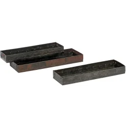 Deko Schale Jardiniere Antik, rustikale beschlagene und genietete Eisenschale, 46cm, WMG Grünberger