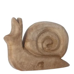 Deko Schnecke Naturholz, Holzschnecke grau sägerau, 30cm, WMG Grünberger