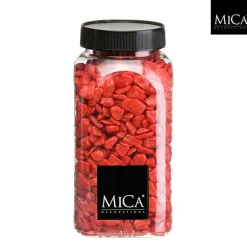 Deko Steine Marbles rot, 9-13mm, 650ml, Mica Decorations