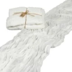 Dekostoff- Tischläufer white 70x300cm