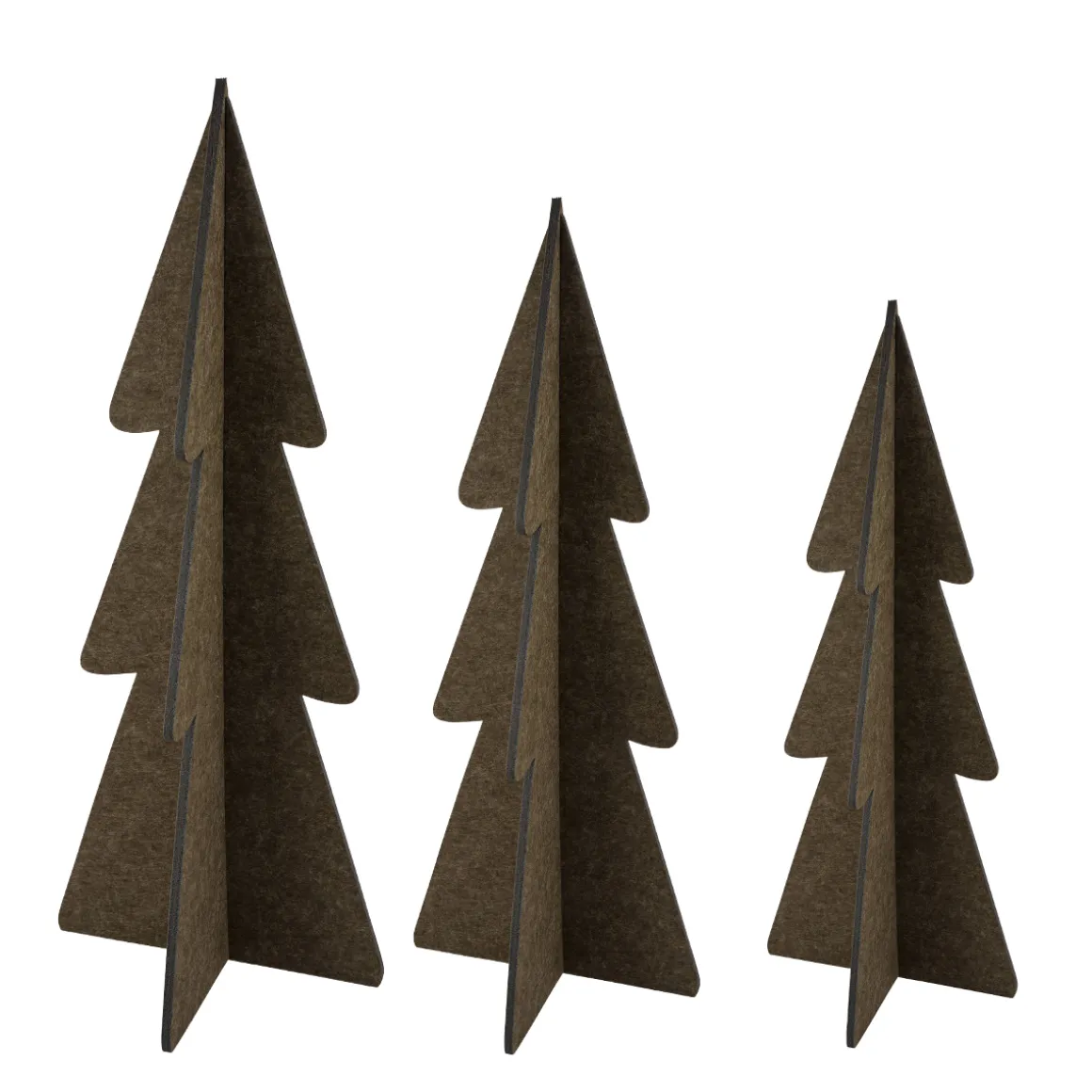 Deko Tannenbaum aus Filz, große schlichte Filztanne braun, 80cm