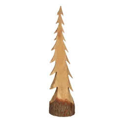 Deko Tannenbaum Natur, rustikale schlanke Tanne aus Naturholz, 120cm, WMG Grünberger