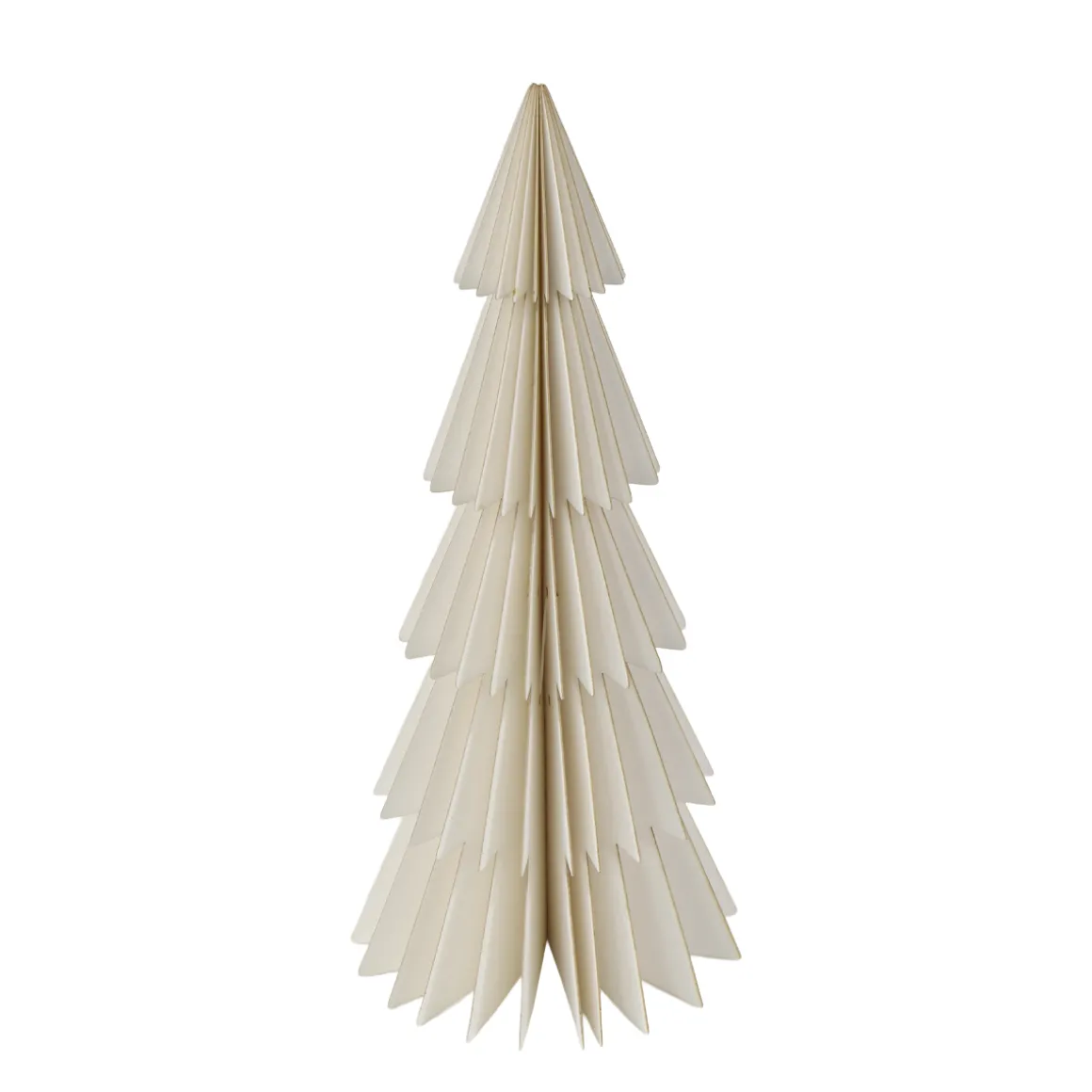 Deko Tannenbaum Papier, Papierbaum Tanne creme, Fächerbaum, 30cm