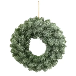 Deko Tannenkranz beschneit, Türkranz grün und beschneit, Ø28cm
