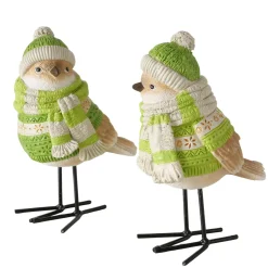 Deko Vogel Hanno, Wintervogel mit Pullover, Mütze und Schal, Boltze Home Collections