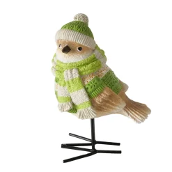 Deko Vogel Hanno, Wintervogel mit Pullover, Mütze und Schal, Boltze Home Collections