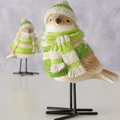 Deko Vogel Hanno, Wintervogel mit Pullover, Mütze und Schal, Boltze Home Collections