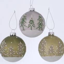 Deko Weihnachtskugeln Tannenbaum Deleo, beschneite und geeiste Perlenbäume, Boltze Home Collection