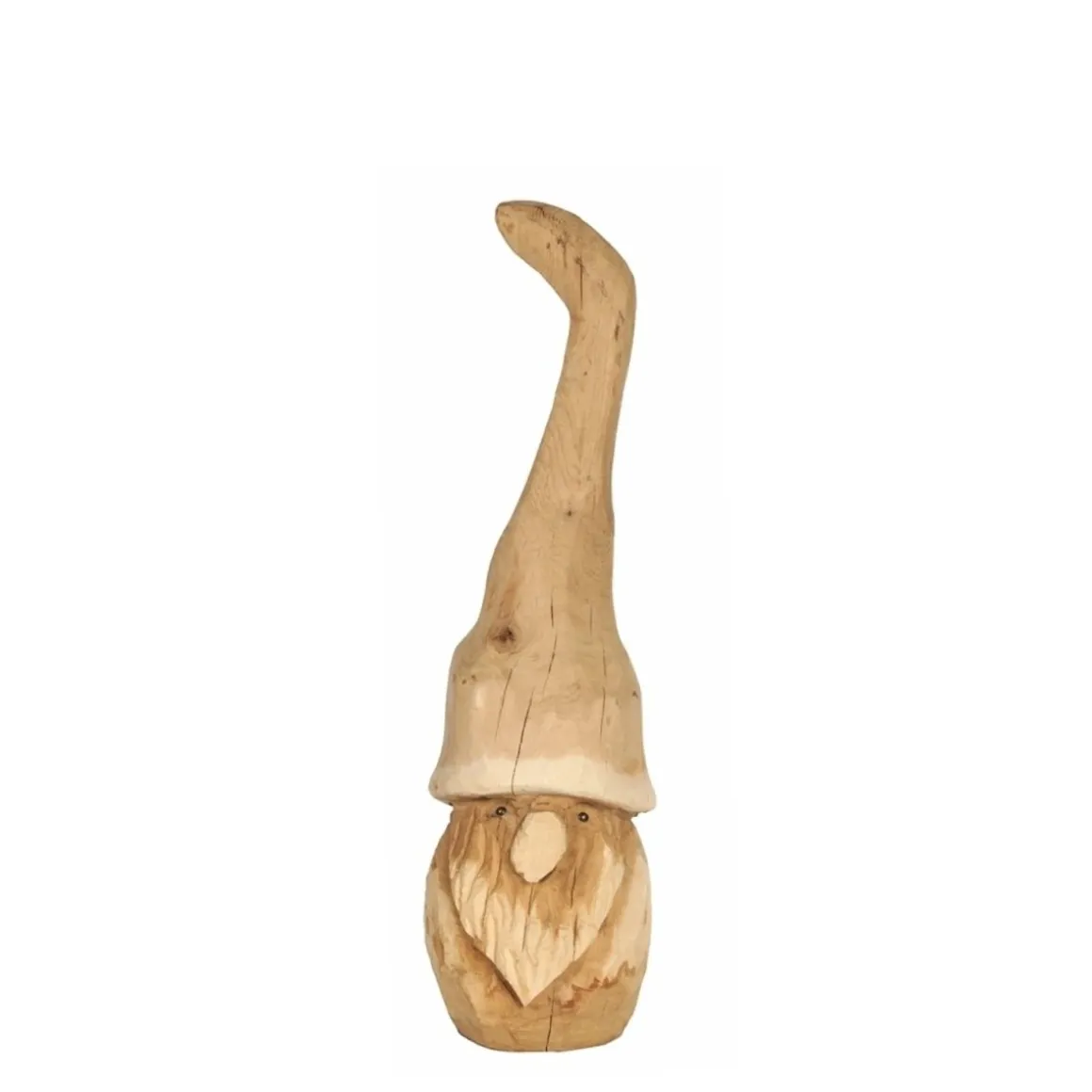 Deko Wichtel Naturholz Eiche, kleiner Holzwichtel natur, 80cm, WMG Grünberger