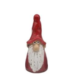 Deko Wichtel Santa Marta rot, Keramikwichtel Weihnachten, 8,5cm