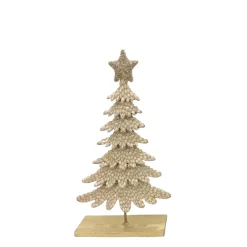 Edler Tannenbaum Weihnachten, goldener Weihnachtsbaum mit Pailletten und Weihnachtsstern, 40cm