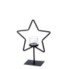 Eisen Windlicht Stern, Weihnachtsstern auf Metallständer, 30cm, WMG Grünberger