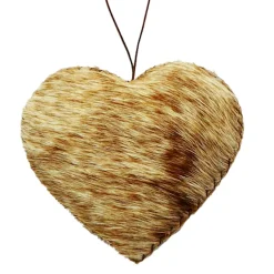 Fell Herz, Kuhfellherz braun-weiß, 20cm, Hänger, Mars & More
