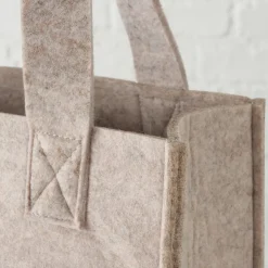 Filz Tasche Garni beige, Filztasche mit Herz und Spruch: Servus, 28x40cm, Boltze Home Collections