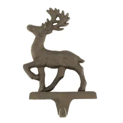 Garderobe Hirsch, Metallhirsch mit Haken und kleiner Ablagefläche, 13x20cm, DIJK Natural Collections