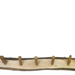 Garderobe Naturholz Holzgarderobe mit 5 Äste, 73cm, Mars & More