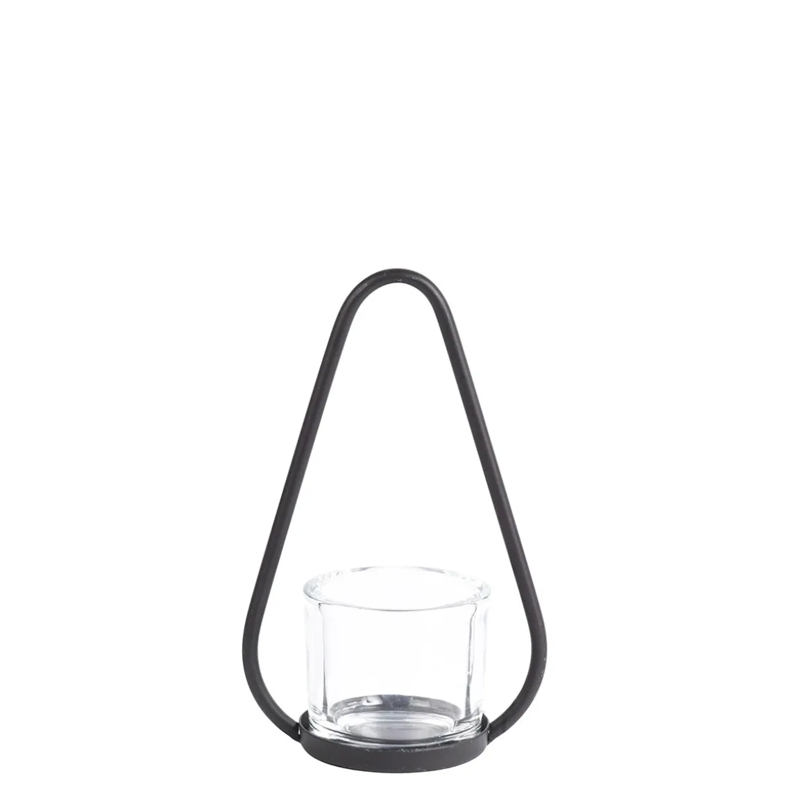 Glas Windlicht, Teelichthalter mit Henkel, Vejlby, 25cm, WMG Grünberger