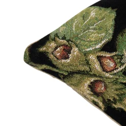 Gobelin Kissen Eichhörnchen, Eichhörnchen mit Eicheln, schwarz, 45x45cm, Mars & More