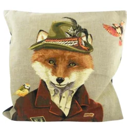Gobelin Kissen Fuchs, Jäger Fuchs, 45x45cm, Mars & More