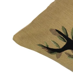 Gobelin Kissen Hirsch, Hirsch mit Blätter-Geweih, 45x45cm, Mars & More