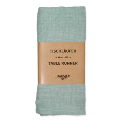 Halbach Tischläufer sage green, Baumwoll-Optik, 44cmx160cm