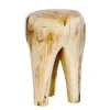 Hocker Naturholz, massiver Holzhocker Natur, 3-beinig, 45x30cm, WMG Grünberger