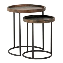 Holz Beistelltisch Antibes rund, 60x50cm, WMG Grünberger